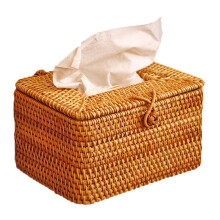 Rechteck Papierregal Rattan Tissue Box Elegante Dekoration Handgemachte Desktop Tissue Container Serviette Aufbewahrungskoffer
