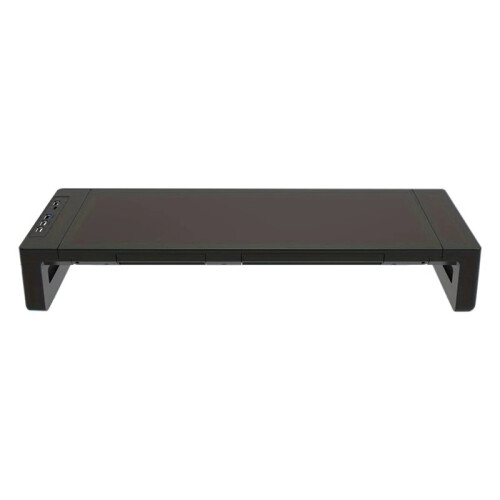 Monitor Stand Riser, with Foldable, Height Adjustable Computer Stand, Desk Shelf Riser with Storage Drawer &Tablet Phone
