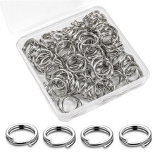 Anneaux fendus en métal robuste de 12MM, 100 pièces, pour clés