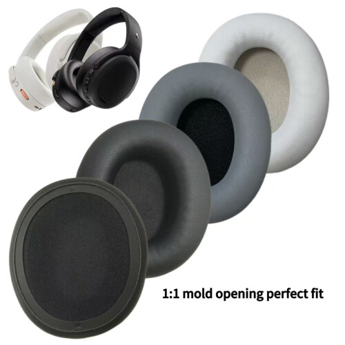 Gaming Earpads Cushion Comfortable Protein Leather-White 2