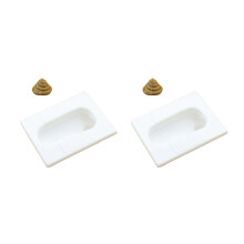 Ensemble de toilettes miniatures réalistes avec fausses crottes