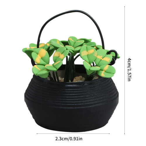 Miniatur-Blumentopf im Maßstab 1:12, realistische 2