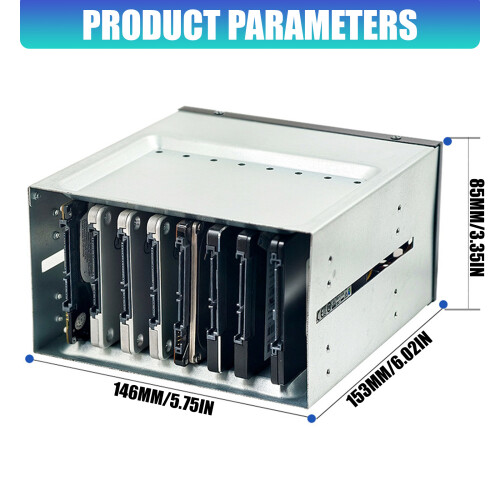 2 bis 8 Bay 2,5-Zoll-Festplattenadapterhalterung mit 2