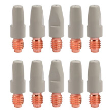 10PCS 36KD Welding Contact Tips Coating Protect M8 Gas Nozzle Tip 0.8mm MIG Welding Torche Welding Tool Parts