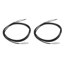 2Stck 4,9 Ft 3,5 mm 1/8 Zoll Stecker Auf 6,35 mm 1/4 Zoll Klinkenstecker Stereo-Audiokabel Hot Schwarz