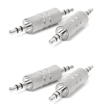 4 Stueck 3.5 mm Stereo Stecker Auf 3.5 mm Stecker Audio Kopfhoerer Stecker Adapter Stecker Kupplung