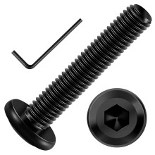 M6 X 30mm 50 Unidades de Cabeça Plana com Tampas de Soquete Sextavadas Parafusos de Parafuso M6, Parafusos para Móveis de Aço Inoxidável 304 Rosca