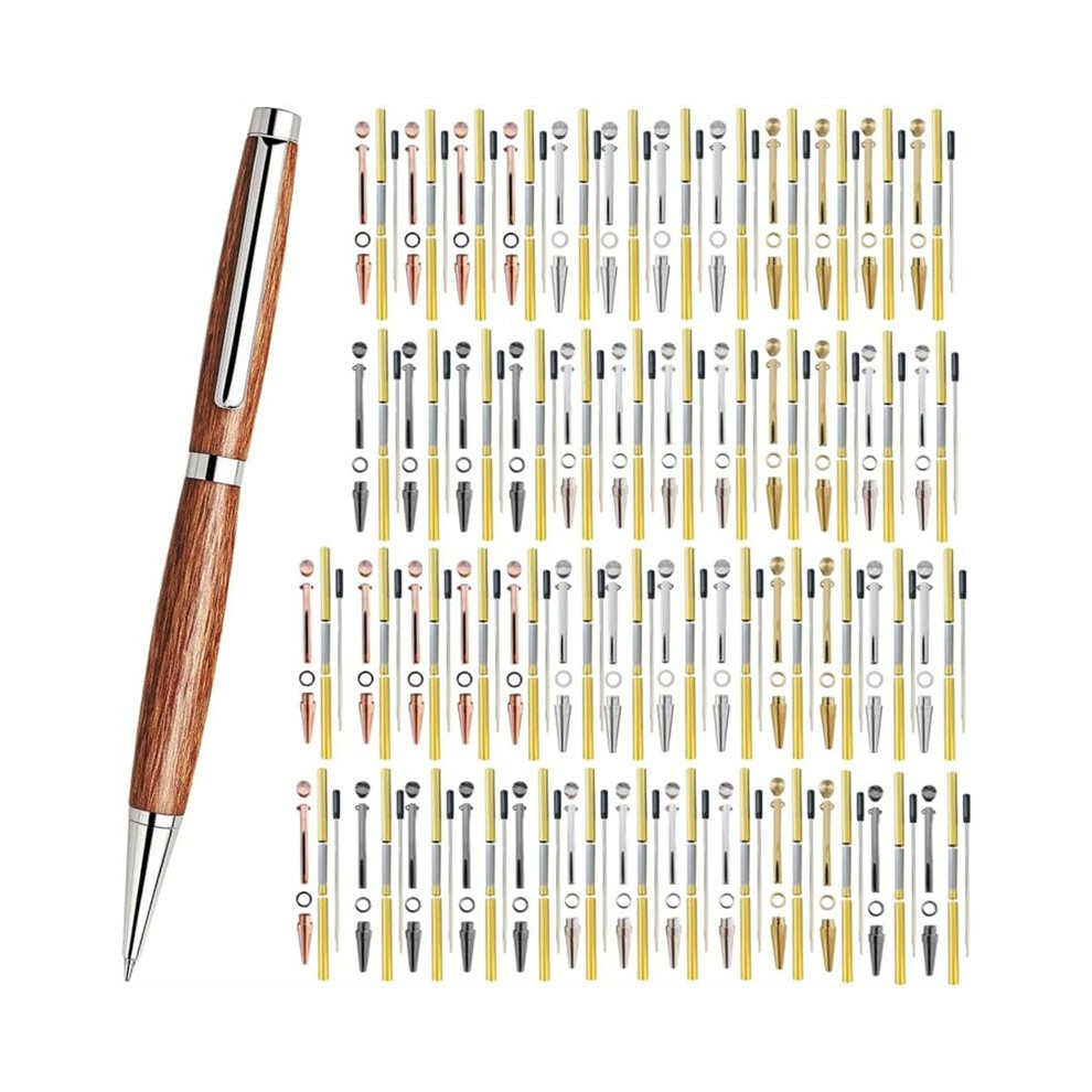 Slimline Pen Kit For Wood Turning 50 Pack With Multiple Finishes 7Mm Twist Pen Kit (50) 4714081858141