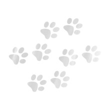 8PCS Reflective Cats Paws Stickers with Strong Adhesive-White