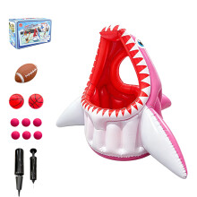 Floating Shark Rings Inflatable Toss Game Beach-rose red