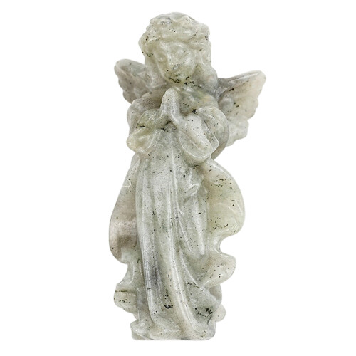 Statue d'ange gardien sculpté, Collection de-Labradorite
