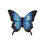 Charmante broche de pièce de bijoux papillon faite à la-Bleu 1
