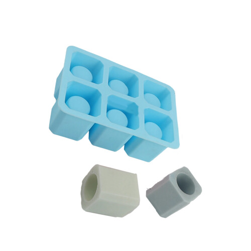 6 Piece Hollow Ice Cup Maker Molds Easy To Remove And-Blue