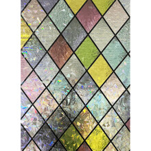 Buntglas-Fensterfolie, Regenbogen-Fenster-Sichtschutzfolie,-9