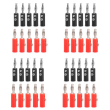4mm Isolierte Bananenstecker Steckverbinder Jack New 40Er Rot Schwarz