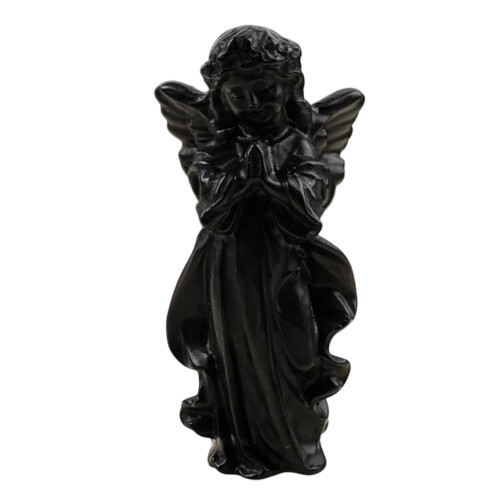 Figurines d'ange gardien en cristal, cristaux de-obsidienne.