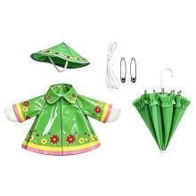Water Resistant Polyester Geese Sculpture Raincoat-Green