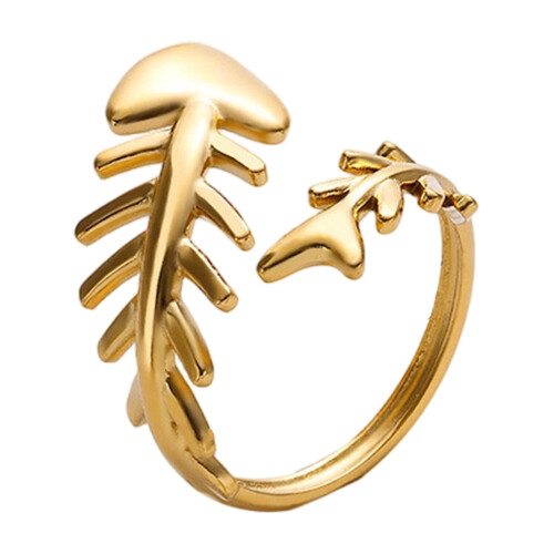 Contemporary Open Adjustable Geometric Ring Stainless Steel-12