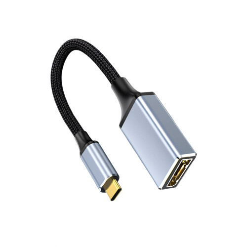 Der praktische Kunststoff-Stecker Typ C auf DP1.4-Schwarz