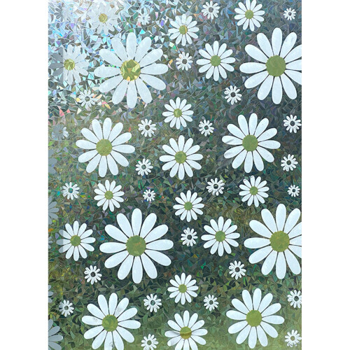 Rainbow Floral Static Window Cling No Glues Decorative Window-2