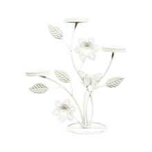 Christmas Floral Candlestick Holders Iron Metal Taper Candle-A