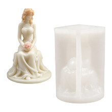 Floral Girl Shape Silicone Candle Molds for Making Candle Soap
