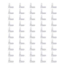 Right Angles Corner Bracket Plastic Joints-White 50 pieces