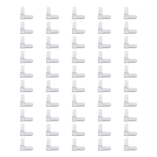 Right Angles Corner Bracket Plastic Joints-White 50 pieces