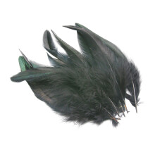 100 Assorted Plumage for Hair Clip Mask Decorations-Black
