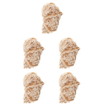 5Rolls Brown Comfortable Chunky Yarn for Crocheting DIY Polyester Wool