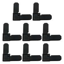 Right Angles Corner Bracket Plastic Joints-Black 8 pieces