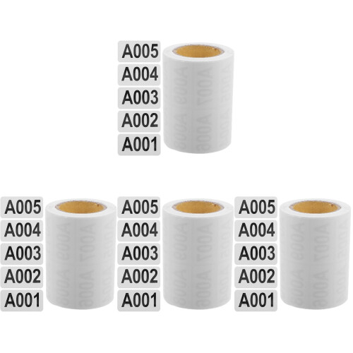4Rouleaux Stickers De Numérotation Séquentielle Pour Stockage