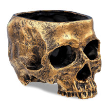 Aged Skull Holder With Weathered Bronze Finish Perfect For-gold