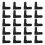 Screen Meshes Frame Corner 5/16X3/4Inch Plastic-Black 20 pieces 1
