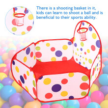 Durable Kids Toy Tent with Ball Hoop Basket