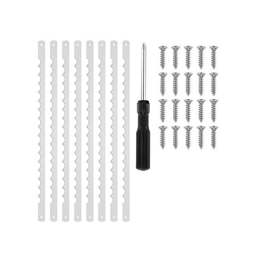 8 Pcs Bread Bow Knife Blades Stainless Steel Replacement Blade For Cake Homemade Bread Cutting Wooden Knife, 10.8 Inches 4711622358498