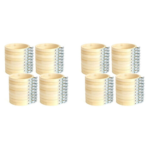 72 PeçAs Aro de Bordado de 3 Polegadas  Aro de Bordado de Bambu Aro Redondo para Artesanato DIY, Costura e Artesanato 8Cm