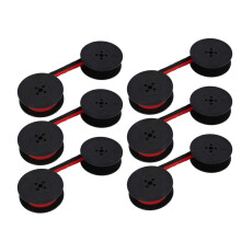 Lot de 6 Rubans de Machine à éCrire Double Bobine Ruban de Machine à éCrire Rouge et Noir Lot de Remplacement de Bobine Double pour la Plupart des