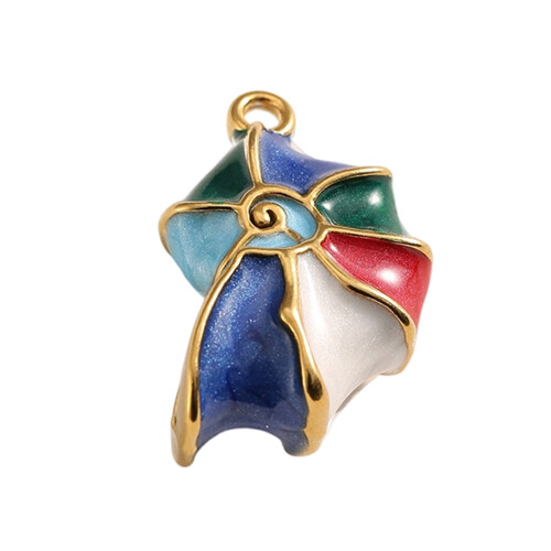 Creative Jewelry Making Pendant Conch Shape Stainless Steel-1