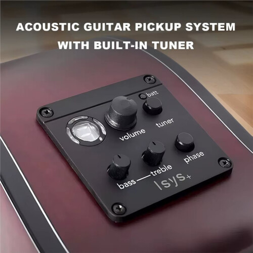 Akustisk Gitarrpickup för Fishman ISYS+ EQ Mic Blend Preamp System Justerbar Akustisk Gitarrförstärkare 2