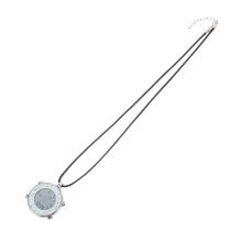 1White Electronic Pocket Watch Stainless Steel Digital Hanging Watch