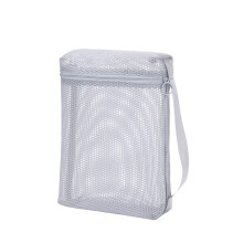 Mesh make-up tas, draagbare cosmetische reistassen,-Grijze L