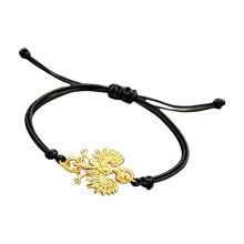 Fashionable Stainless Steel Polish Accipiter Bracelet-Gold