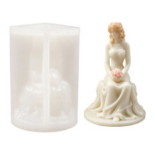 3D bruid figuur siliconen mallen voor handgemaakte geurkaars
