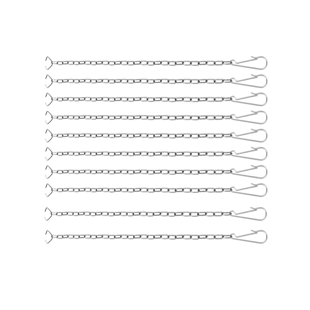 10 Pieces Toilet Handle Chain Stainless Steel Toilet Flapper Lift Chain Replacement Fits Most Toilet Flappers 6031396542106