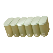 6 stuks reisvriendelijke verzegelde opslagcontainers-mintgroen