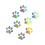Set van 8 waterdichte kattenpoten printstickers-Leiser 1