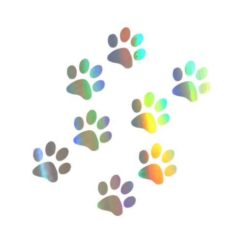 Set van 8 waterdichte kattenpoten printstickers-Leiser