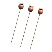 3 stuks buiten tuin kunst roestige afwerking ijzeren ornament