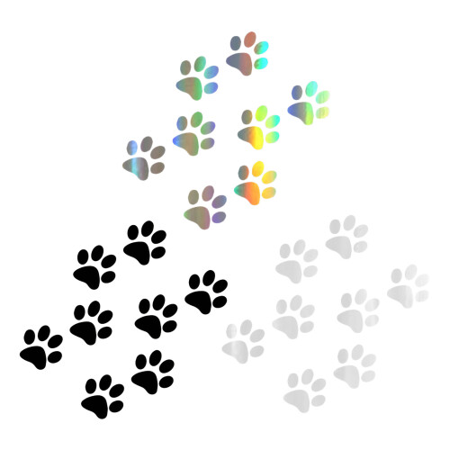 8PCS Reflective Cats Paws Stickers Decorative for-Leiser 1